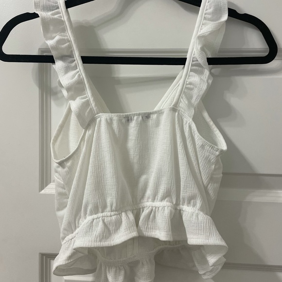 White Ruffle Tank - Picture 2 of 2